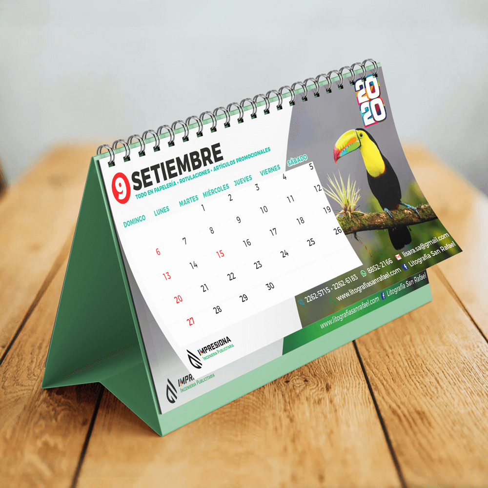 Impresión De Calendario De Escritorio Impresionacr Costa Rica 6785
